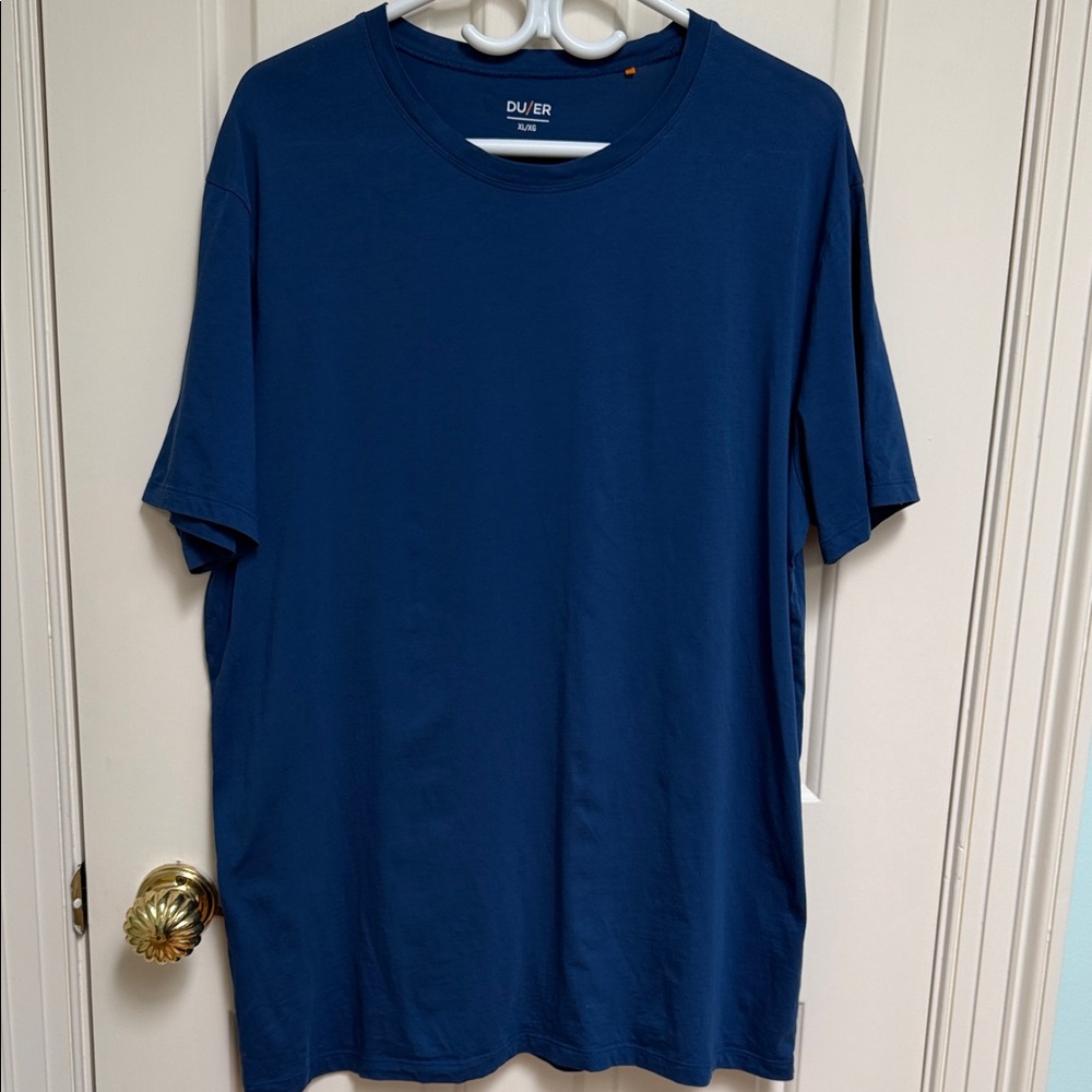 DU/ER sz XL Men's Royal Blue tee shirt - 100% Pima Cotton - luxe and soft